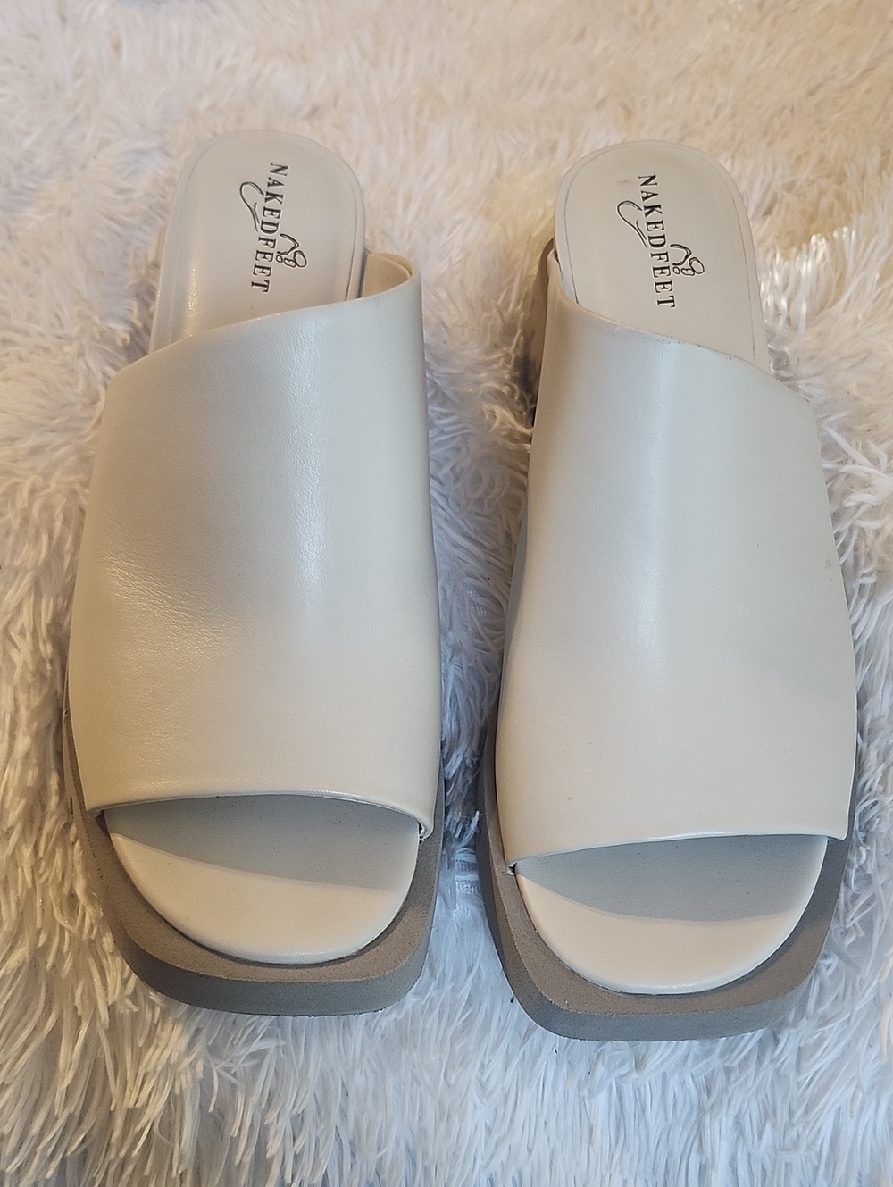 Naked Feet: INFINITY in MIST Wedge Sandals SIZE 10